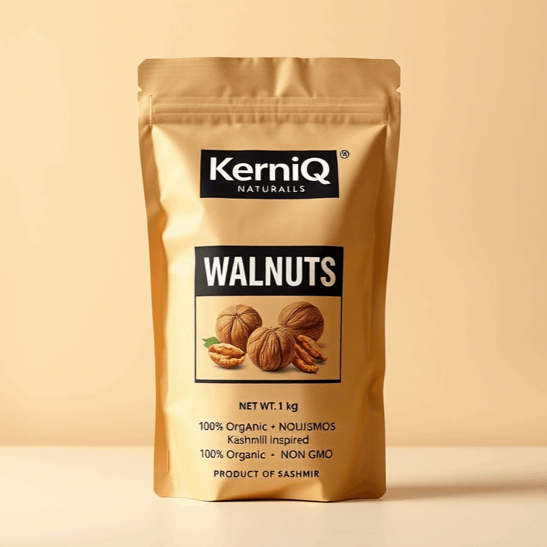 Kashmiri Walnuts | KerniQ Naturals | Premium Organic Akhrot | Fresh & Handpicked | 500g / 1kg - KerniQ Naturals