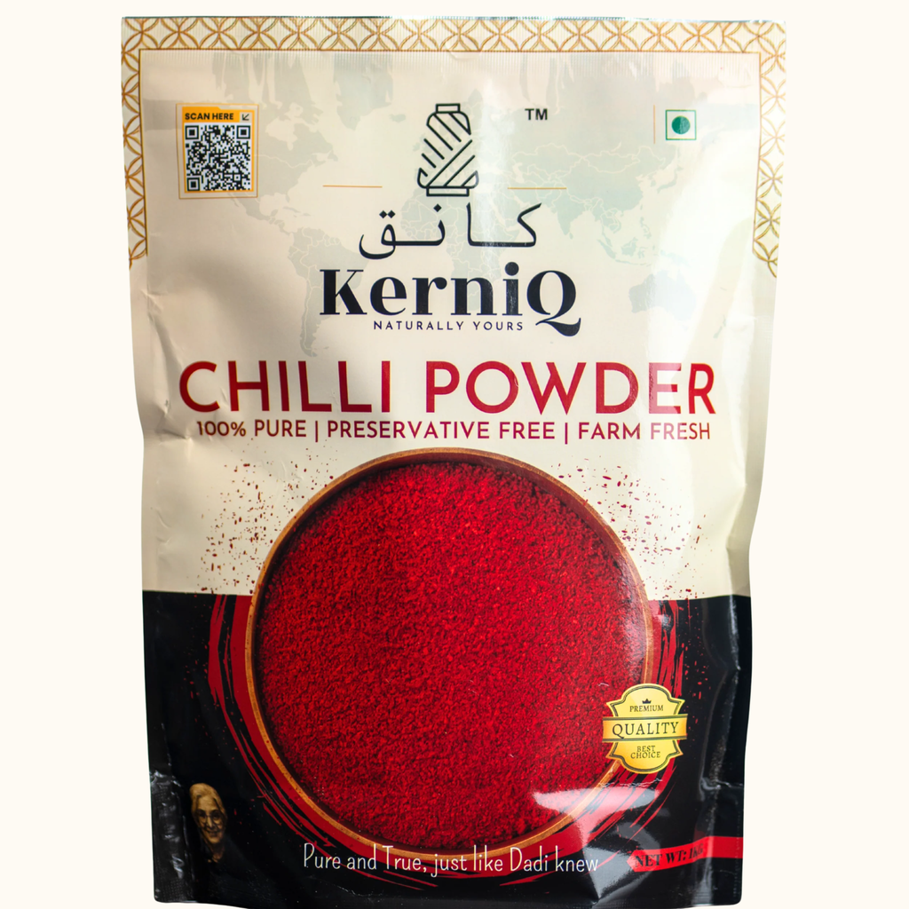 KerniQ Chilli Powder 500g/ 1kg, Lal Mirchi Powder, With Natural Oils, 100% Pure , Highly Aromatic Chilli