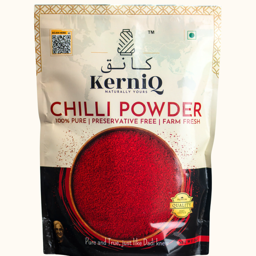 KerniQ Chilli Powder 500g/ 1kg, Lal Mirchi Powder, With Natural Oils, 100% Pure , Highly Aromatic Chilli