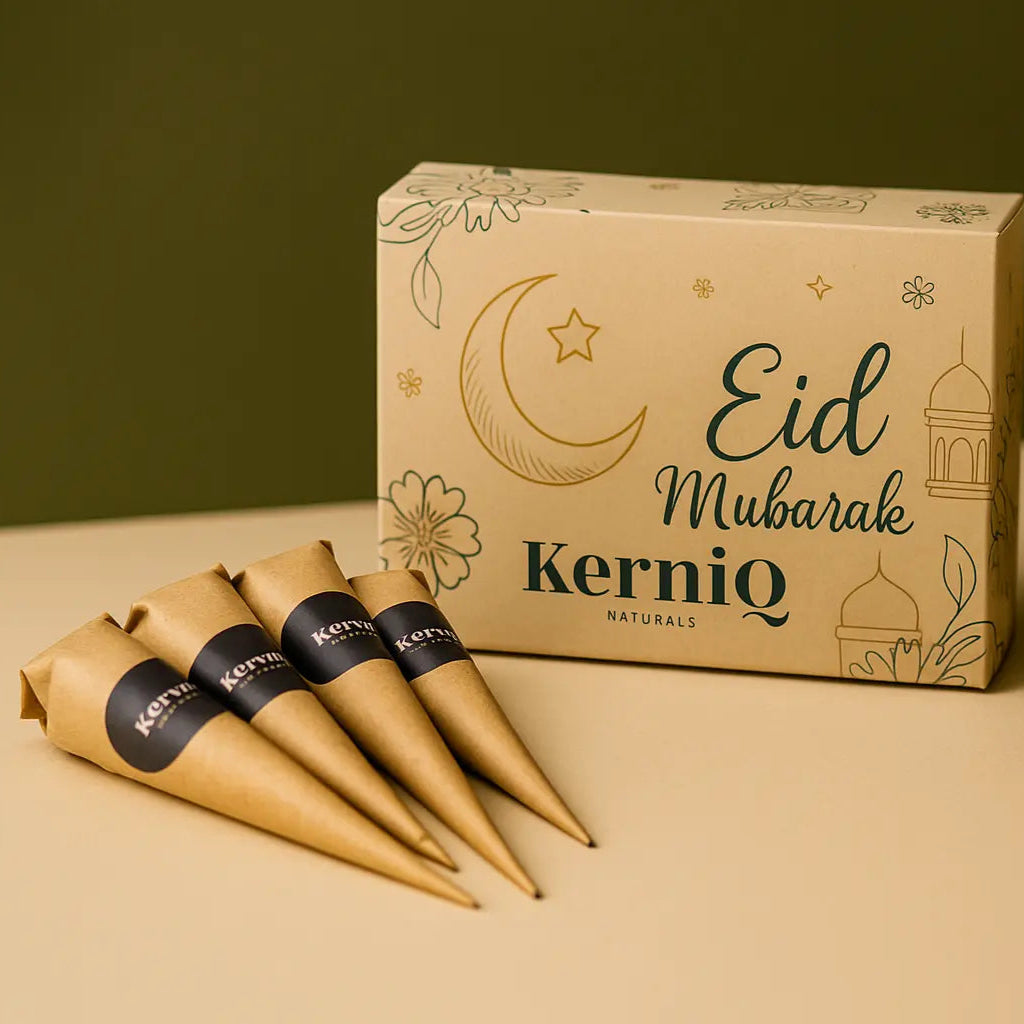 Organic Henna Cones for Natural Mehndi | KerniQ Naturals | Long-Lasting Color | Chemical-Free - KerniQ Naturals