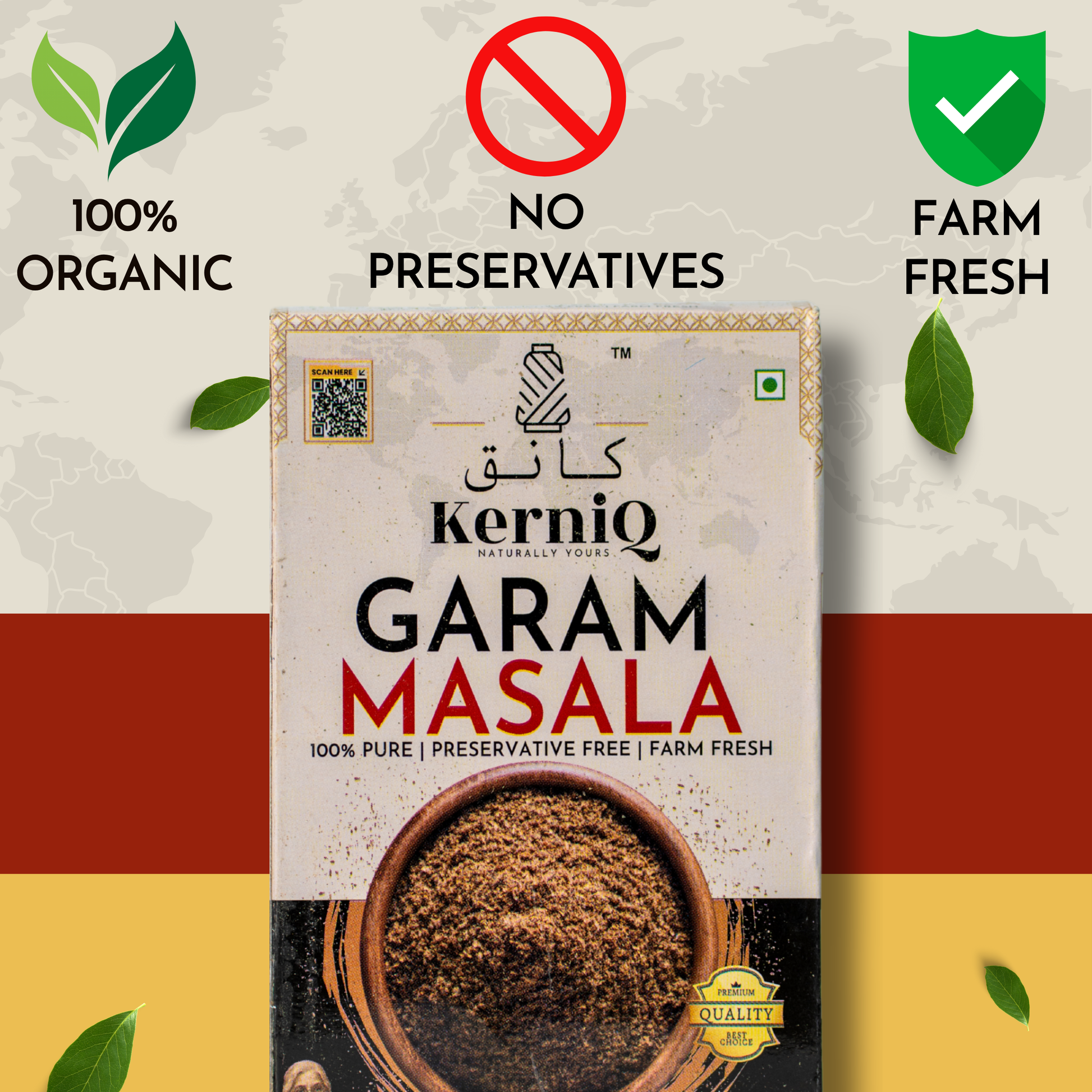 • KerniQ Garam Masala 50g, Home-Style Aroma with Restaurant Grade Depth