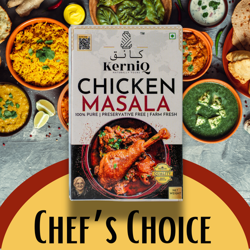 KerniQ Chicken Masala 50g, Premium Blend of Spices, Restaurant Style Taste at Home, No Artificial Colors