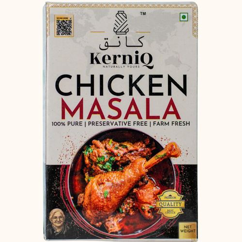 KerniQ Chicken Masala 50g, Premium Blend of Spices, Restaurant Style Taste at Home, No Artificial Colors